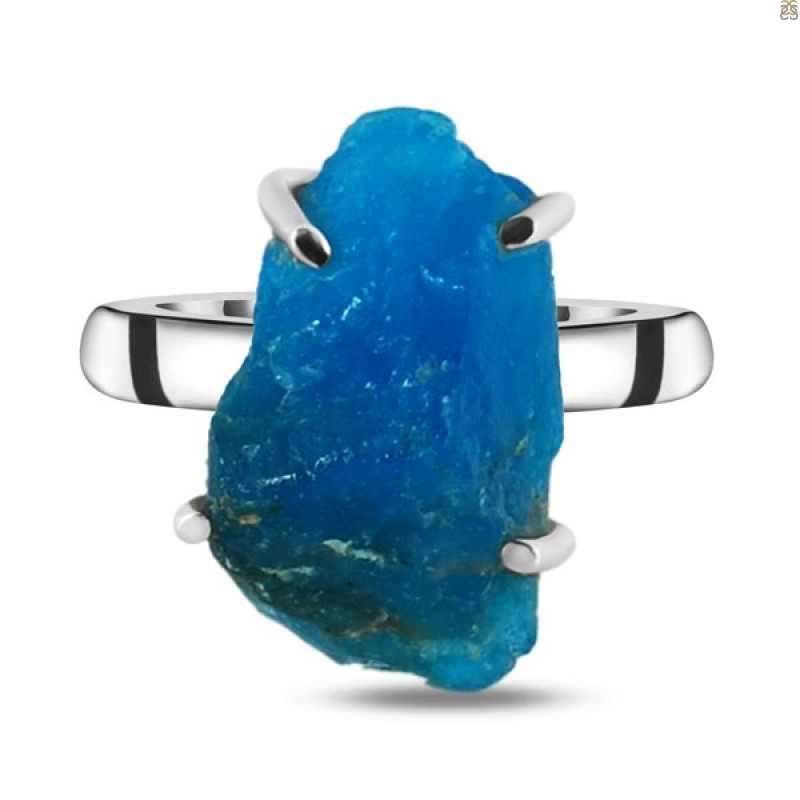 Neon Apatite Rough Adjustable Ring-ADJ-R NAR-2-33