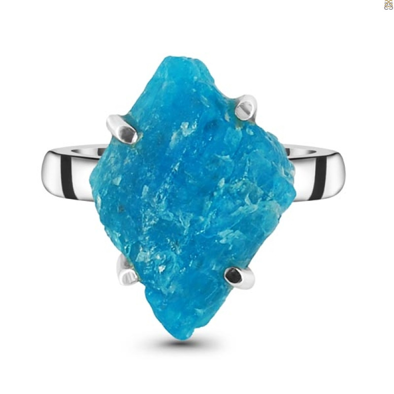 Neon Apatite Rough Adjustable Ring-ADJ-R NAR-2-34