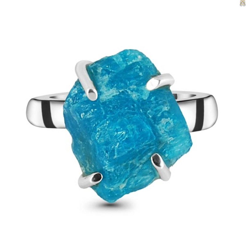 Neon Apatite Rough Adjustable Ring-ADJ-R NAR-2-35
