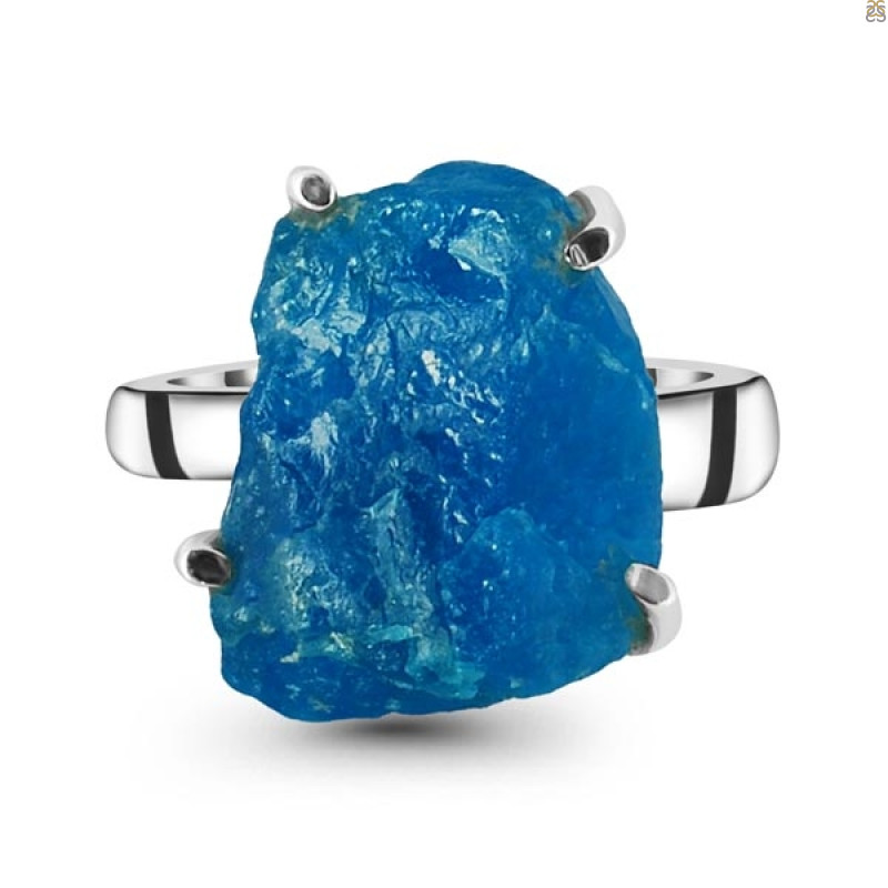 Neon Apatite Rough Adjustable Ring-ADJ-R NAR-2-37