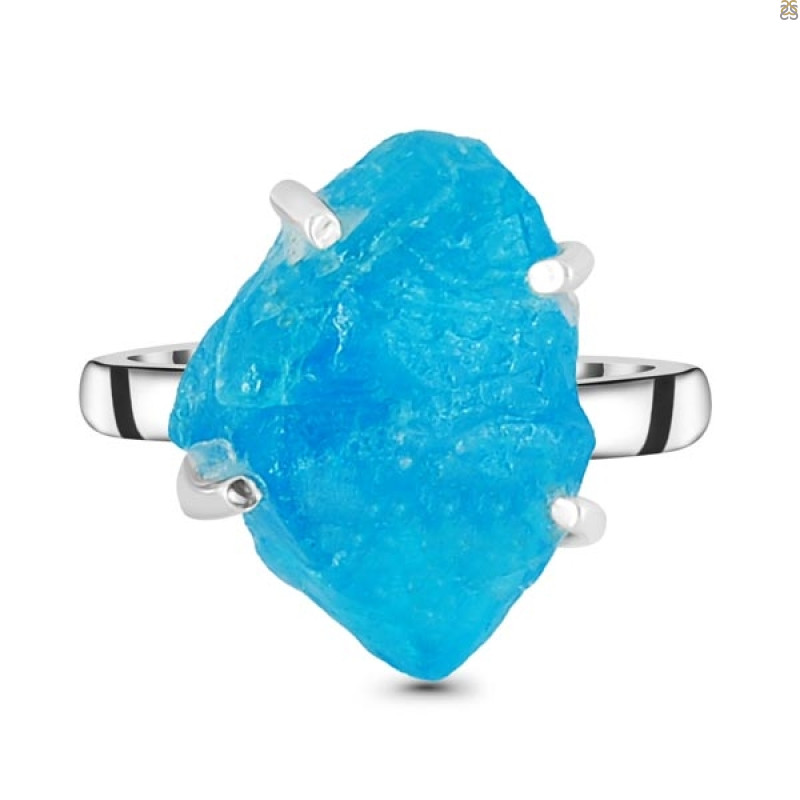 Neon Apatite Rough Adjustable Ring-ADJ-R NAR-2-38