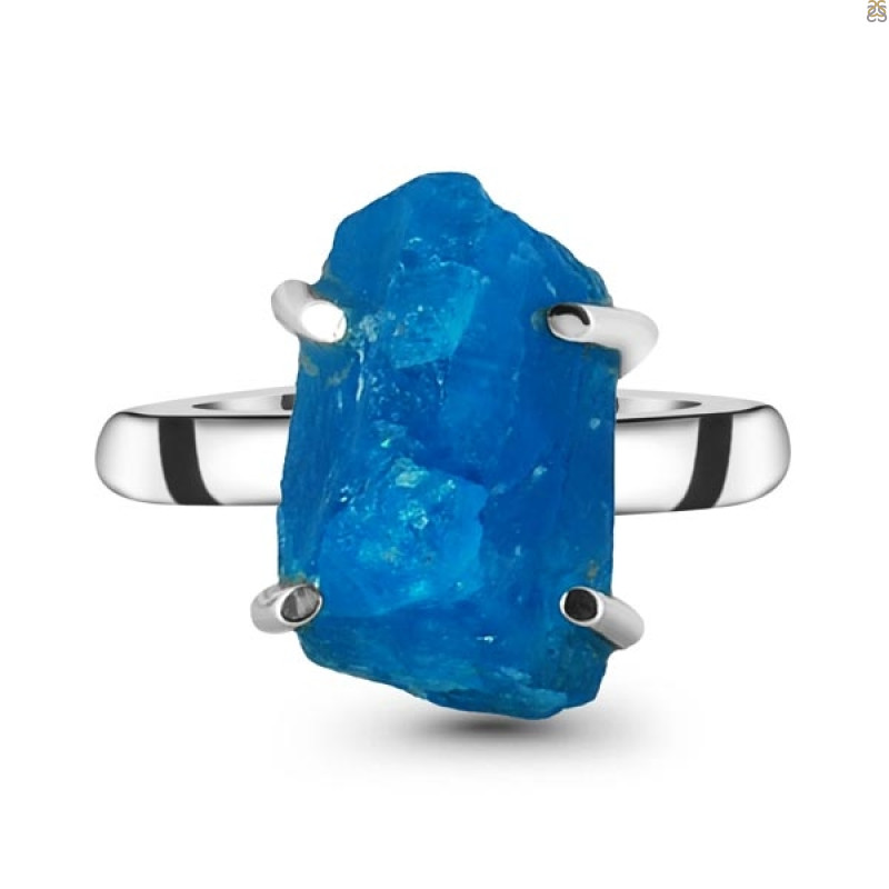 Neon Apatite Rough Adjustable Ring-ADJ-R NAR-2-40