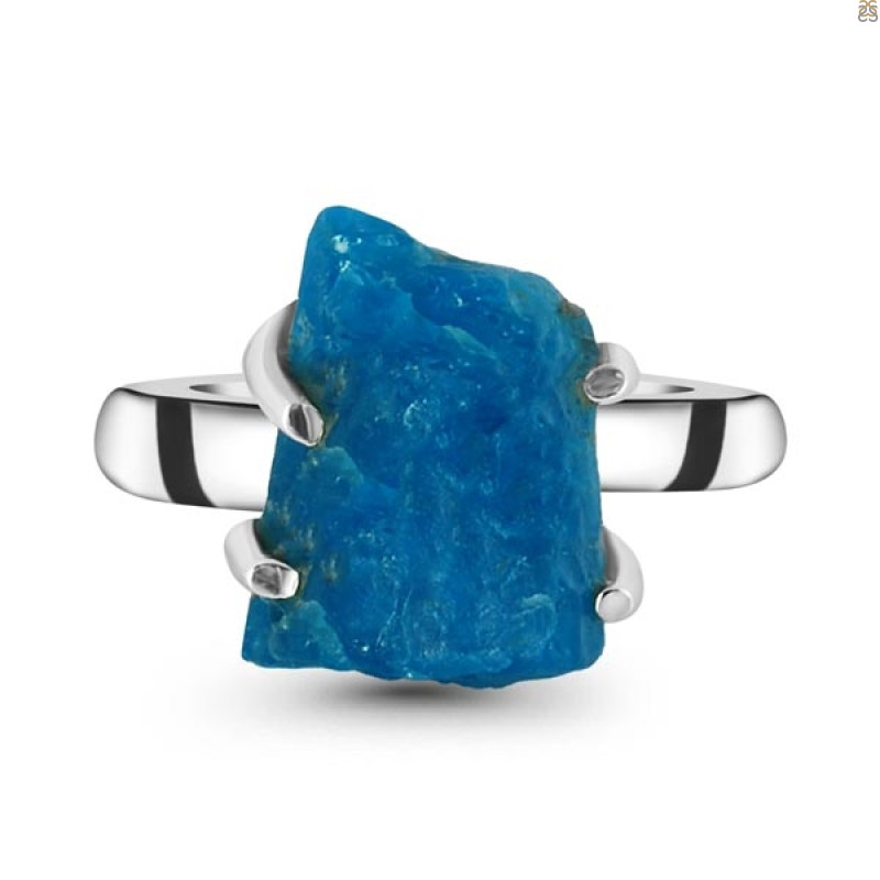 Neon Apatite Rough Adjustable Ring-ADJ-R NAR-2-43