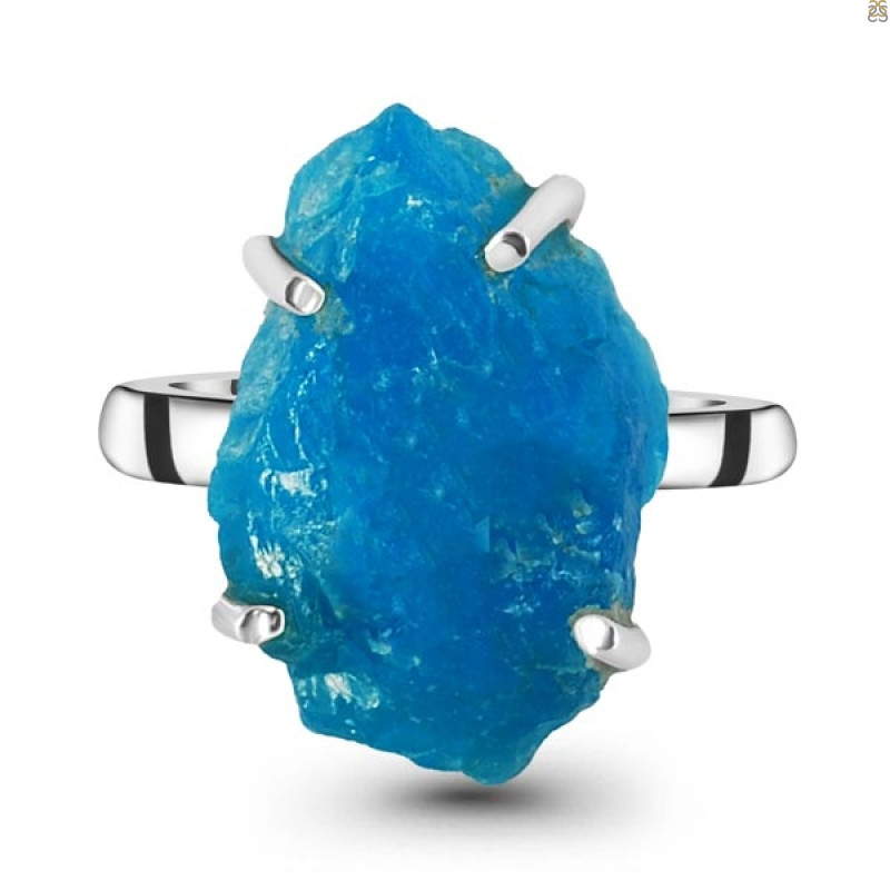 Neon Apatite Rough Adjustable Ring-ADJ-R NAR-2-44