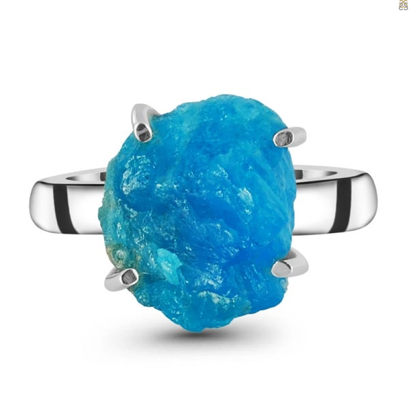 Neon Apatite Rough Adjustable Ring-ADJ-R NAR-2-45