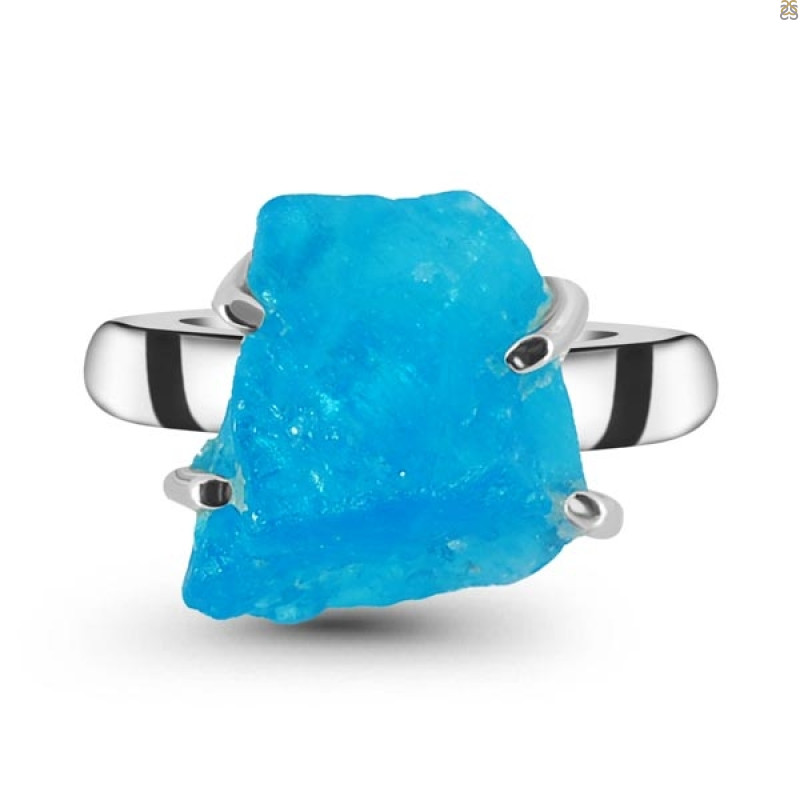 Neon Apatite Rough Adjustable Ring-ADJ-R NAR-2-49