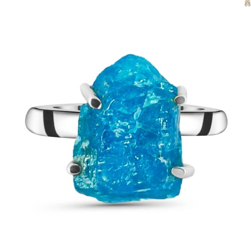 Neon Apatite Rough Adjustable Ring-ADJ-R NAR-2-8