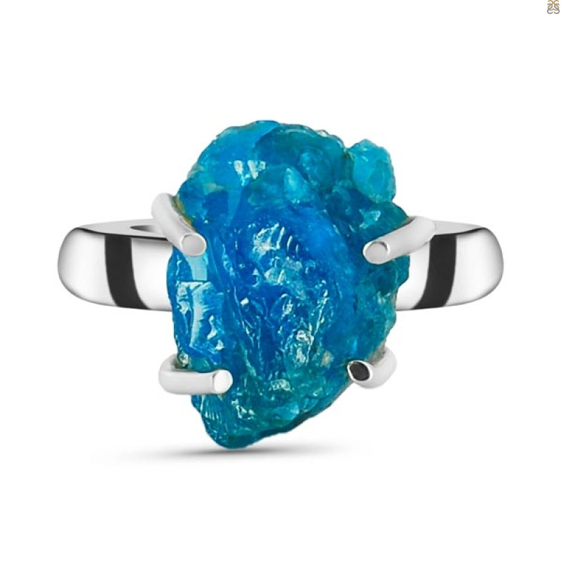 Neon Apatite Rough Adjustable Ring-ADJ-R NAR-2-91