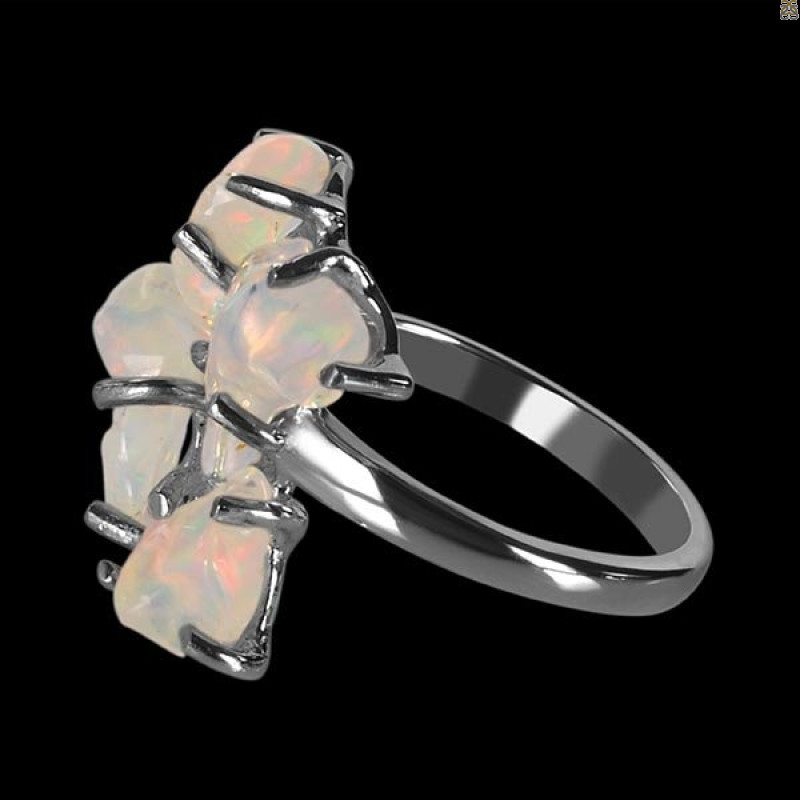 Opal Polished Nugget Ring-2R-Size-8