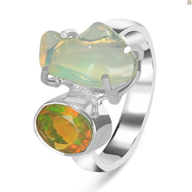 Opal Polished Nugget Ring-2R-Size-9 OPL-2-1277