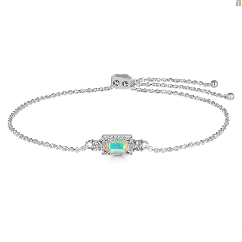 Opal & White Topaz Bracelet