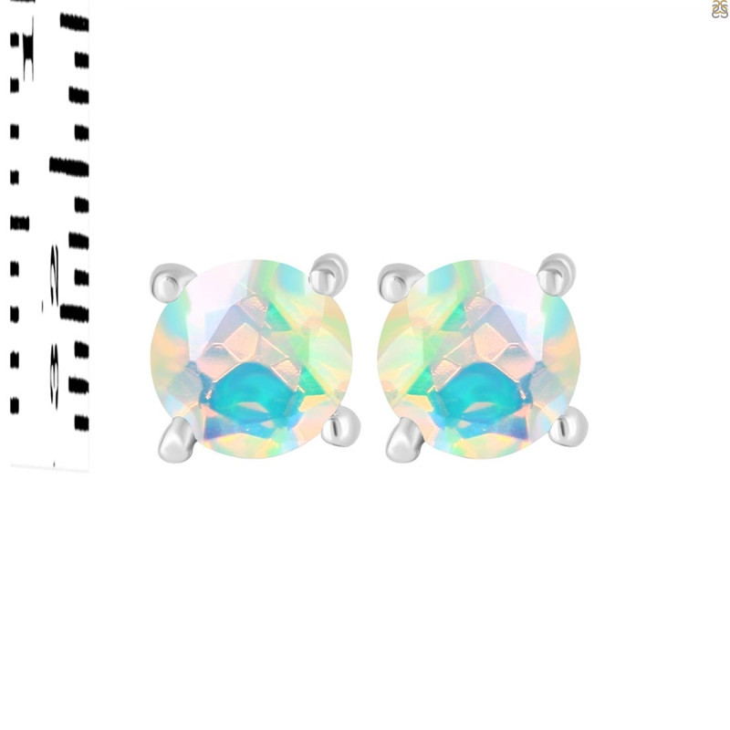 Opal Stud Earring OPL-RDE-1023.
