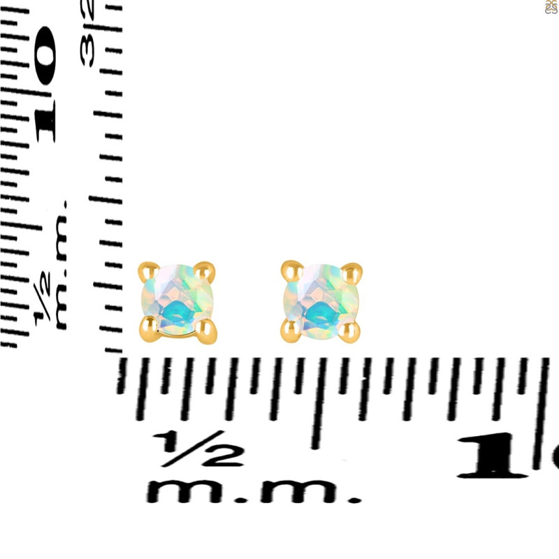 Opal Stud Earring OPL-RDE-1293.