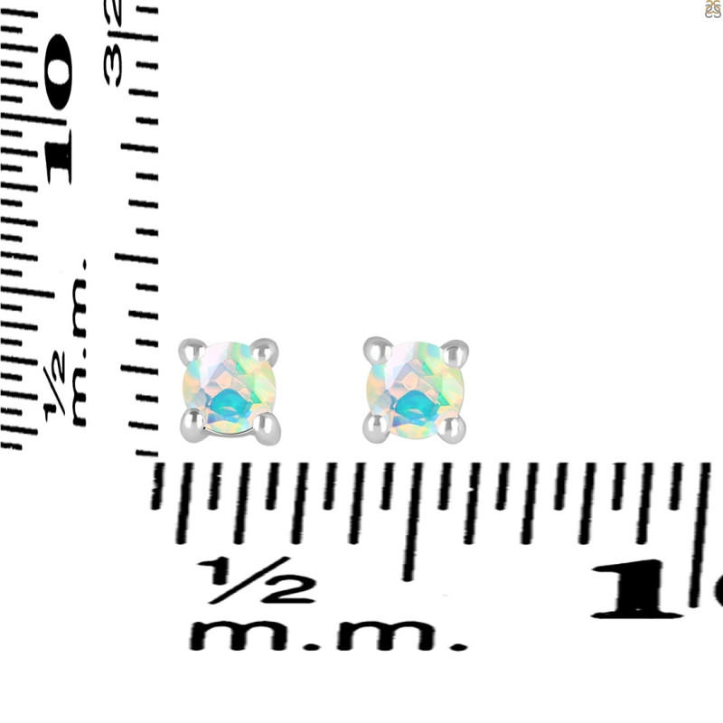 Opal Stud Earring OPL-RDE-1293.