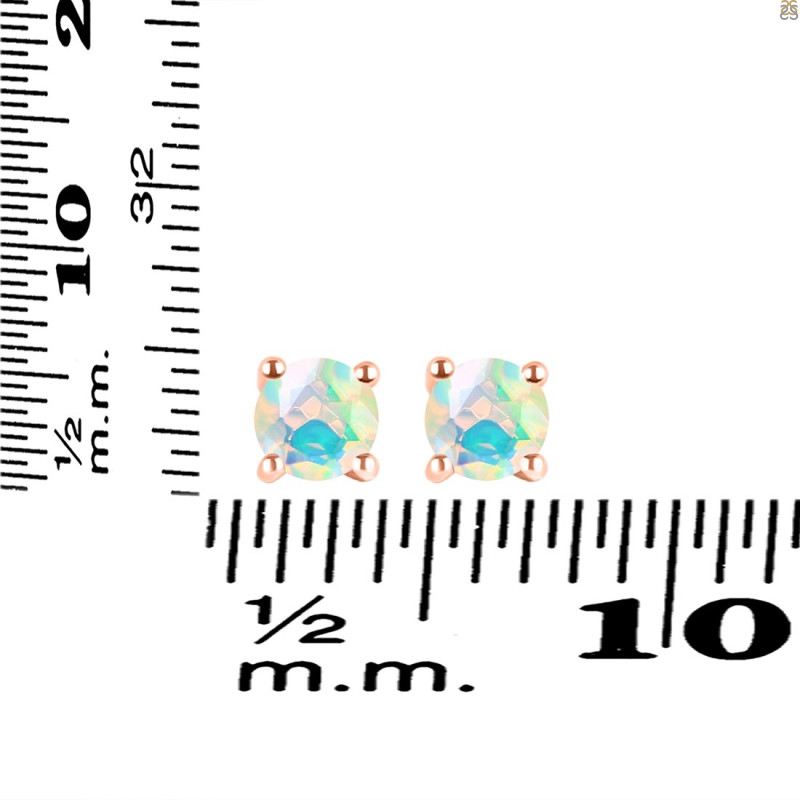 Opal Stud Earring OPL-RDE-1321.