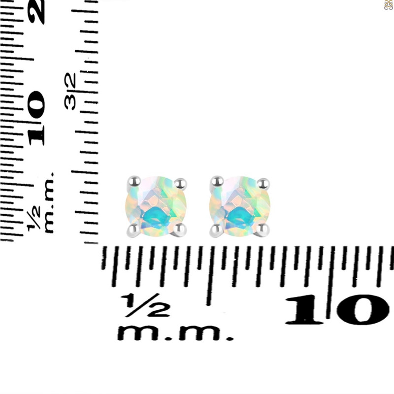 Opal Stud Earring OPL-RDE-1321.