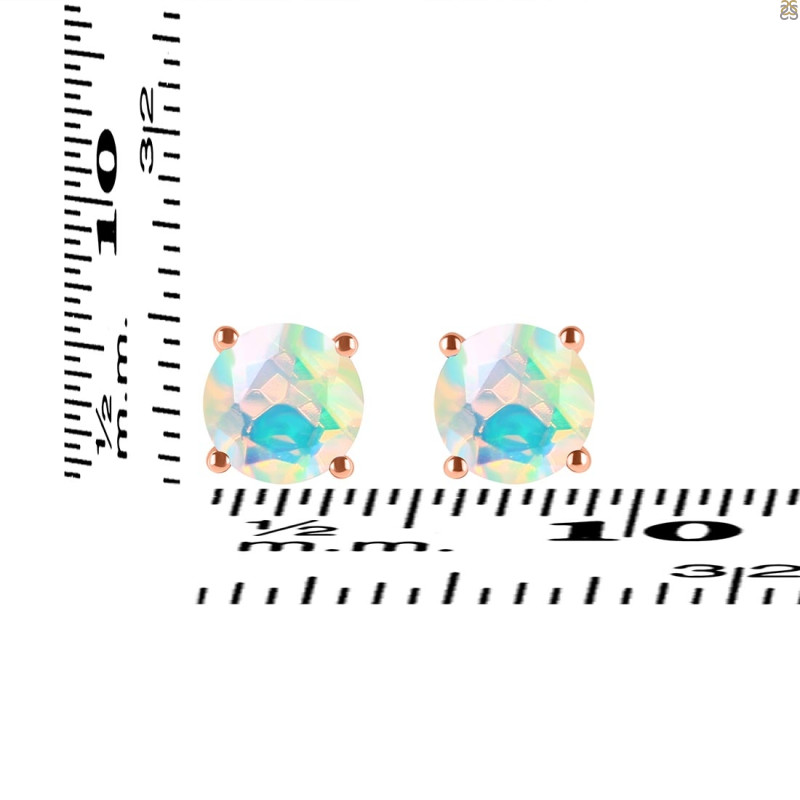 Opal Stud Earring OPL-RDE-1349.