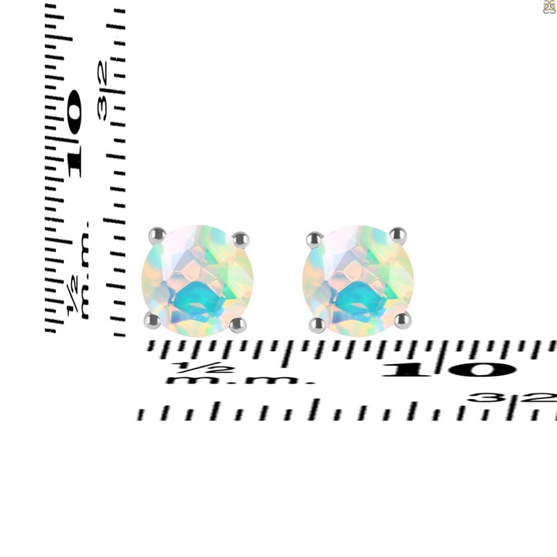 Opal Stud Earring OPL-RDE-1349.