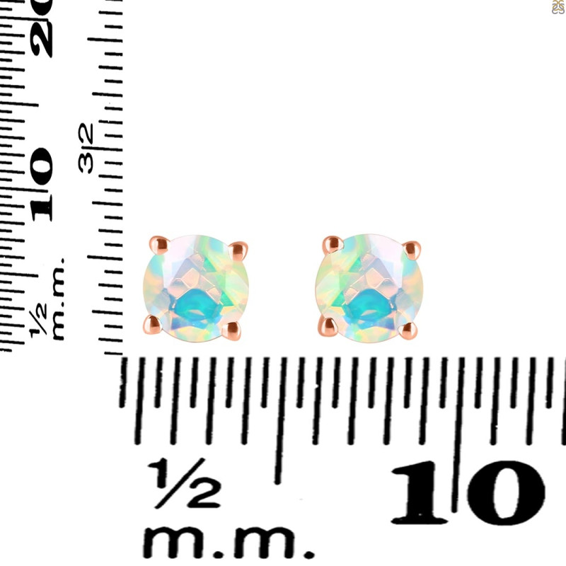 Opal Stud Earring OPL-RDE-1435.