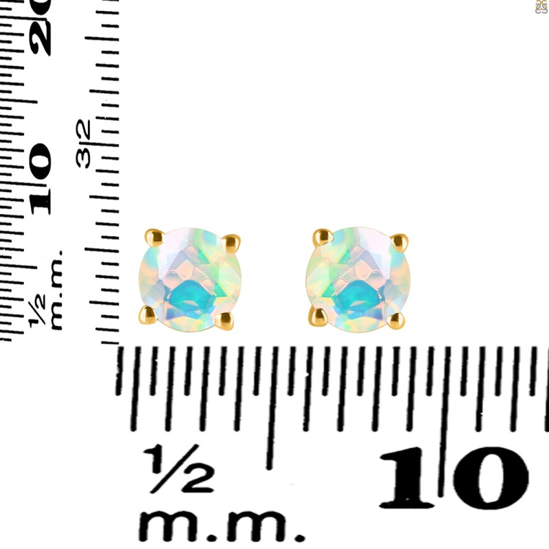 Opal Stud Earring OPL-RDE-1435.