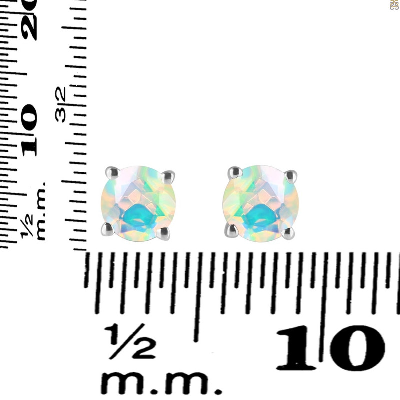 Opal Stud Earring OPL-RDE-1435.