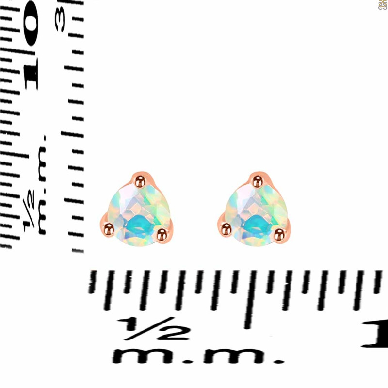 Opal Stud Earring OPL-RDE-1517.