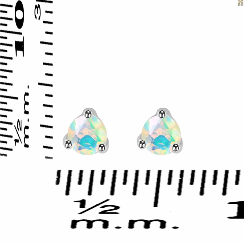 Opal Stud Earring OPL-RDE-1517.