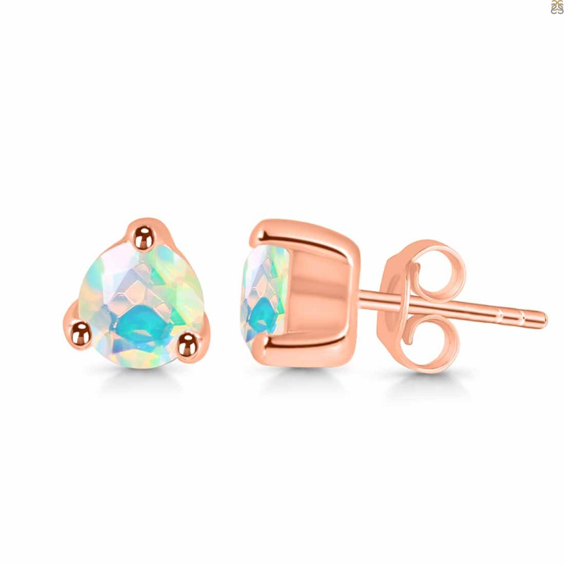 Opal Stud Earring OPL-RDE-1517.