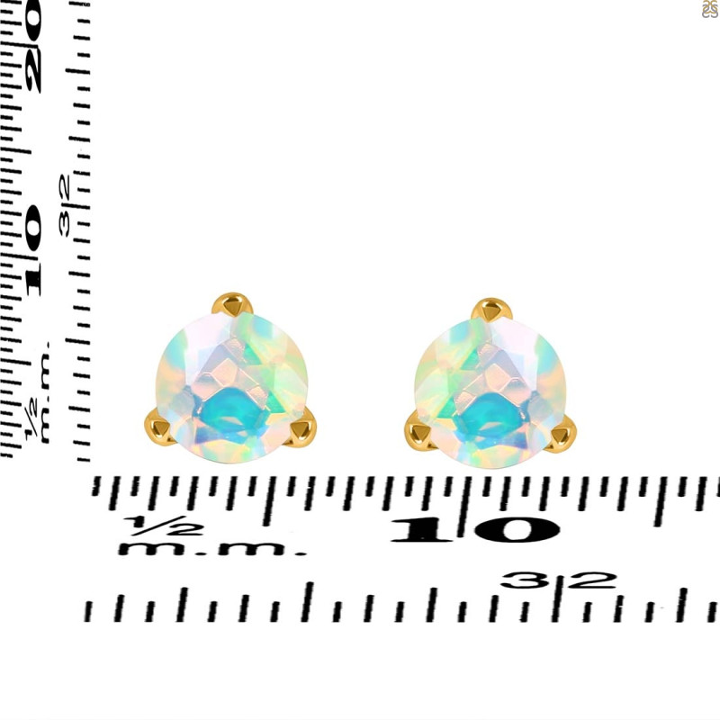 Opal Stud Earring OPL-RDE-1564.