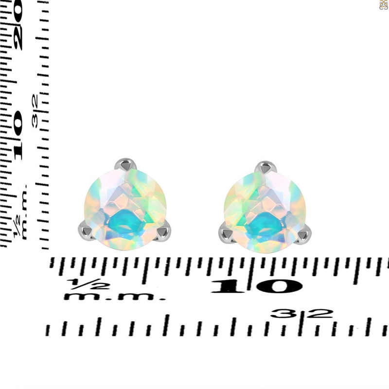 Opal Stud Earring OPL-RDE-1564.