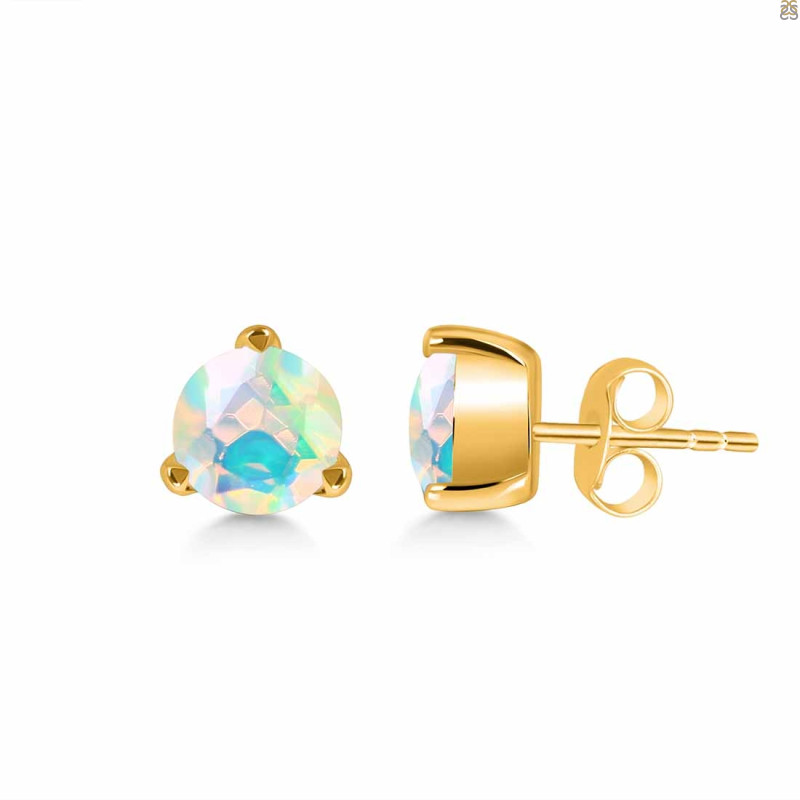 Opal Stud Earring OPL-RDE-1564.