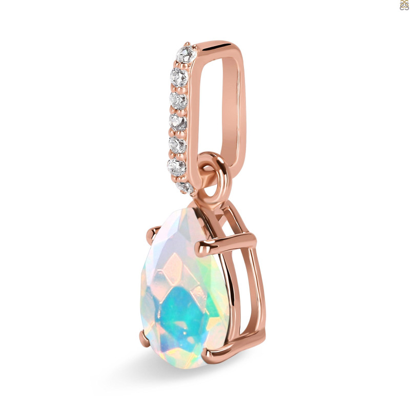 Opal & White Topaz Pendant OPL-RP-76.