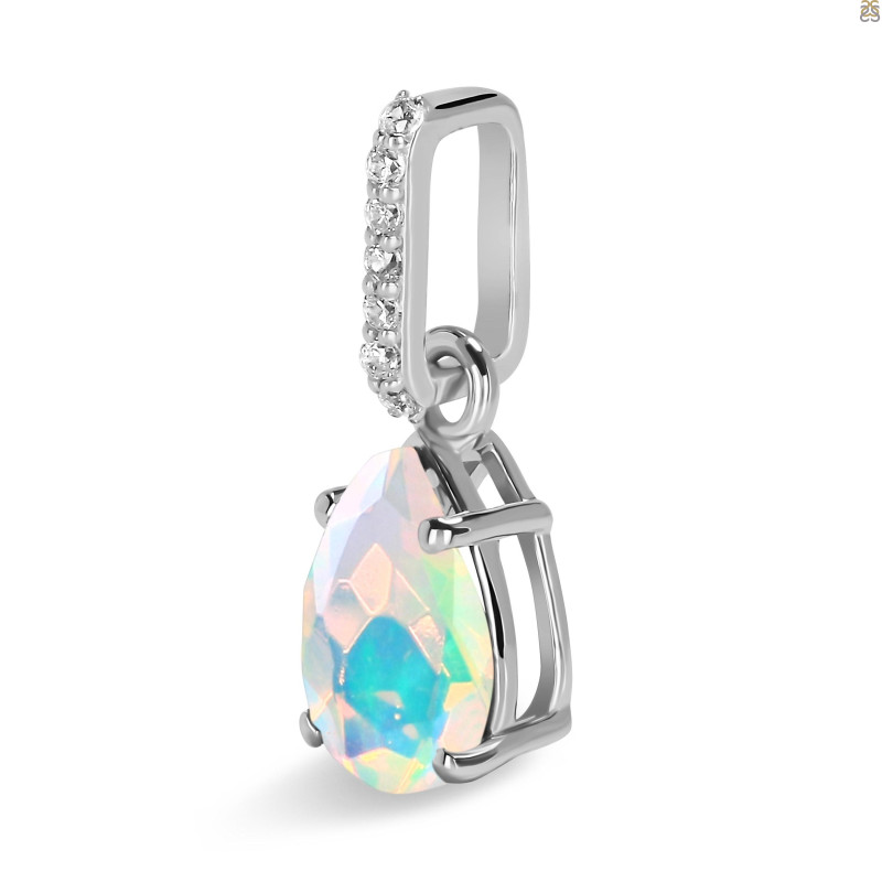 Opal & White Topaz Pendant
