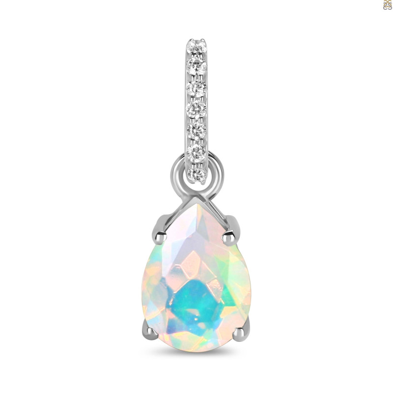 Opal & White Topaz Pendant OPL-RP-76.