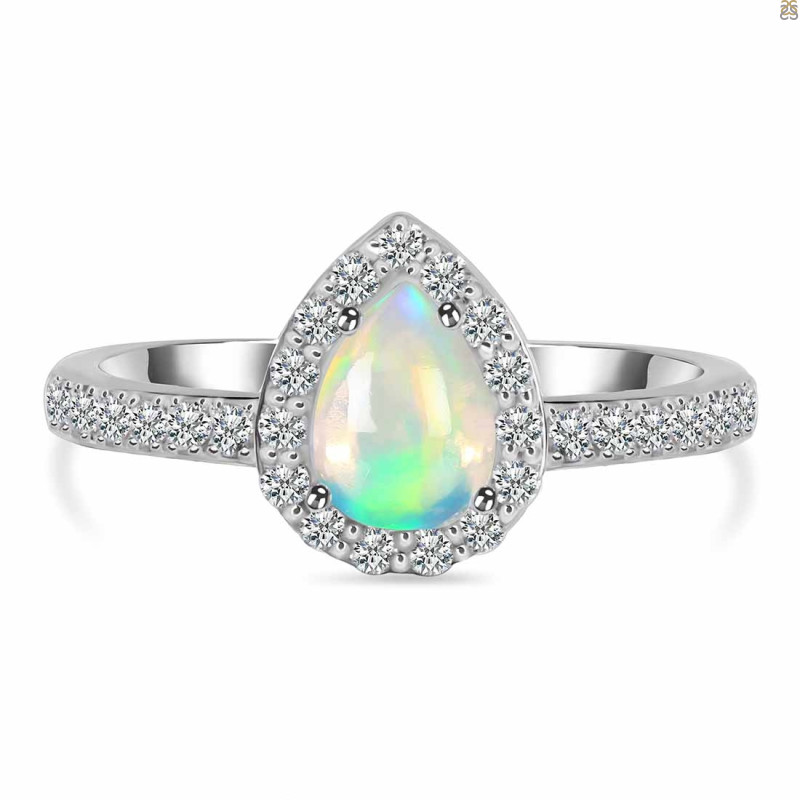 Opal & White Topaz Ring OPL-RR-40.