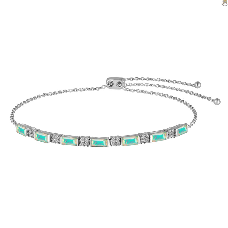 Opal & White Topaz Bracelet