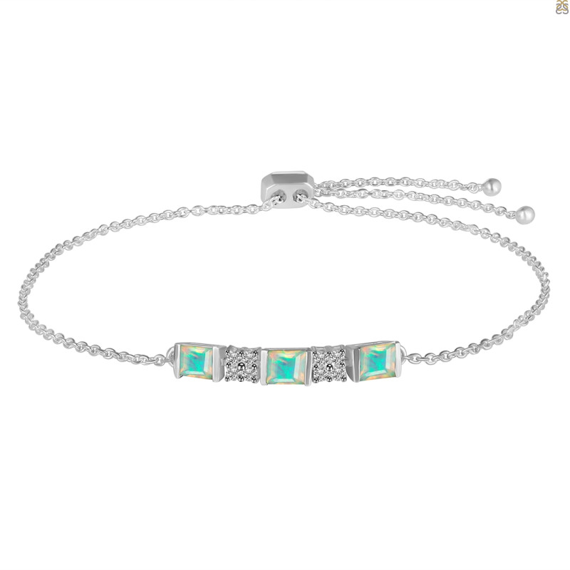 Opal & White Topaz Bracelet