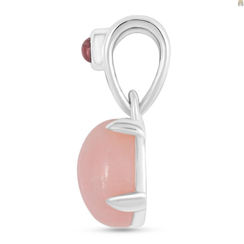 Pink Opal & Tourmaline Pendant