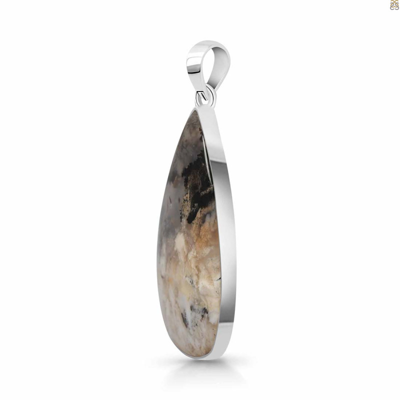 Plume Agate Pendant-SP