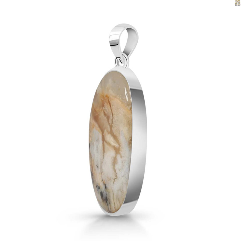 Plume Agate Pendant-SP