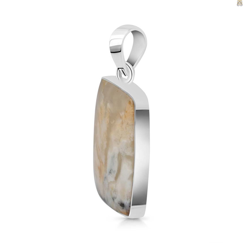 Plume Agate Pendant-SP