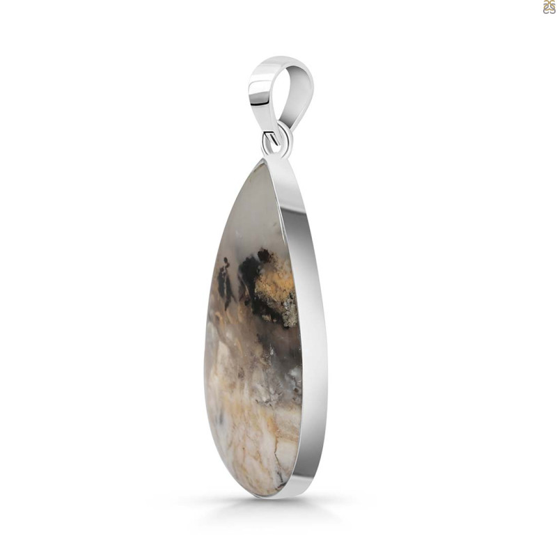 Plume Agate Pendant-SP