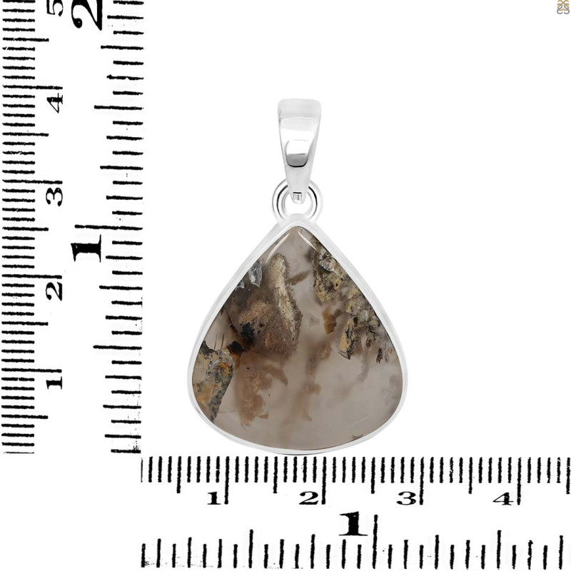 Plume Agate Pendant-SP PLA-1-22