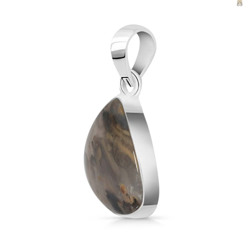 Plume Agate Pendant-SP