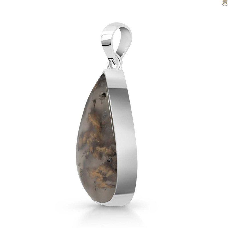 Plume Agate Pendant-SP