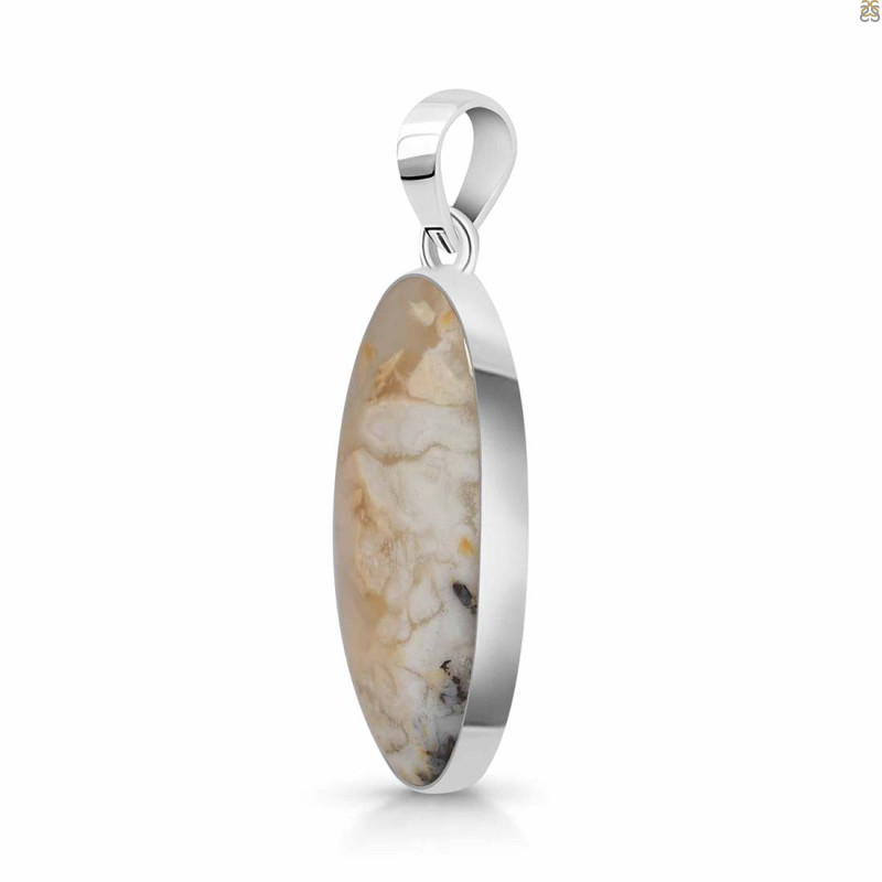 Plume Agate Pendant-SP