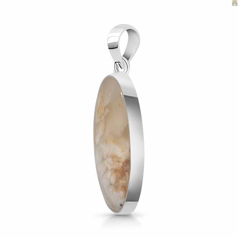 Plume Agate Pendant-SP