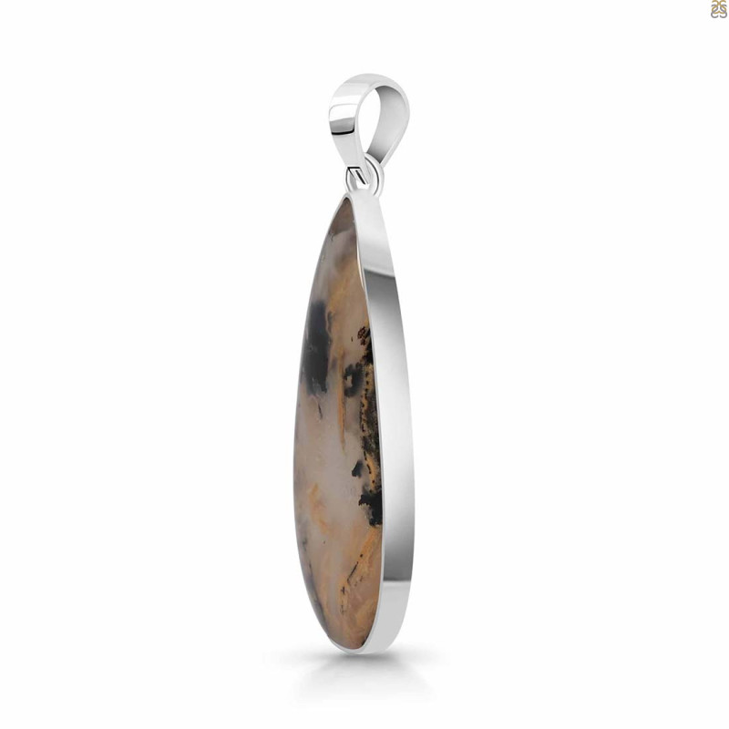 Plume Agate Pendant-SP