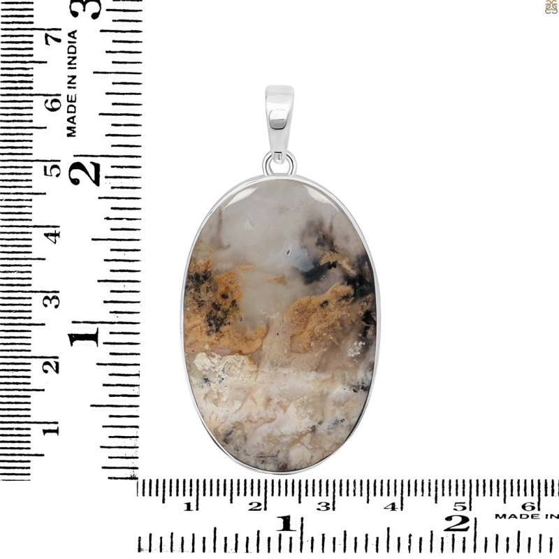 Plume Agate Pendant-SP PLA-1-37