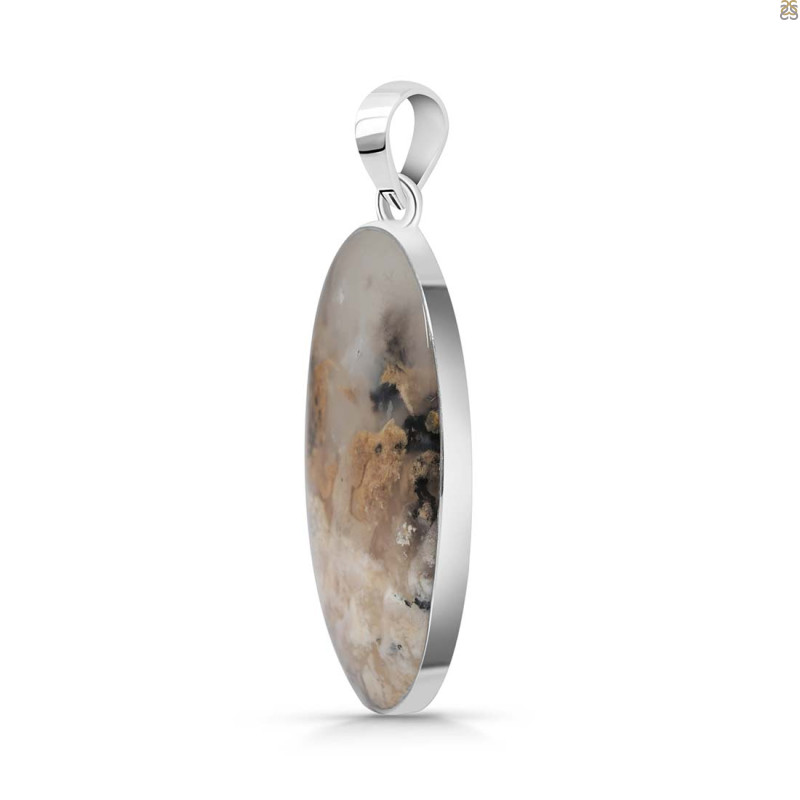 Plume Agate Pendant-SP